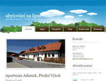 Tablet Screenshot of apartman-adamek.cz